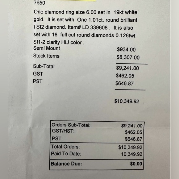 Diamond Ring Set - Picture 3 of 3